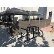 E-bike lean-on hoop | 3 row system | without lockable loading boxes